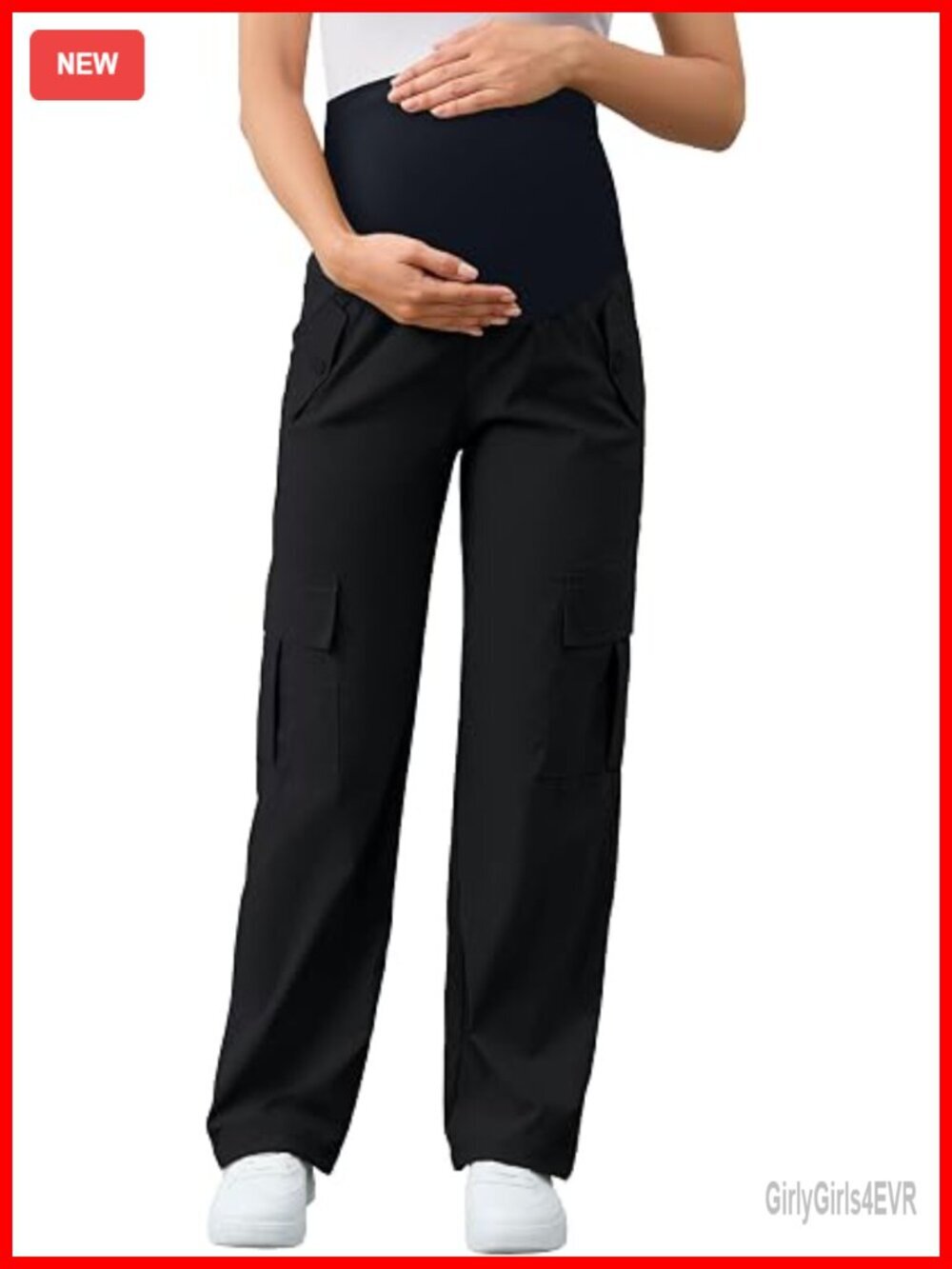 Maternity Cargo Pants with 6 Pockets Quick-Dry Hiking Pants